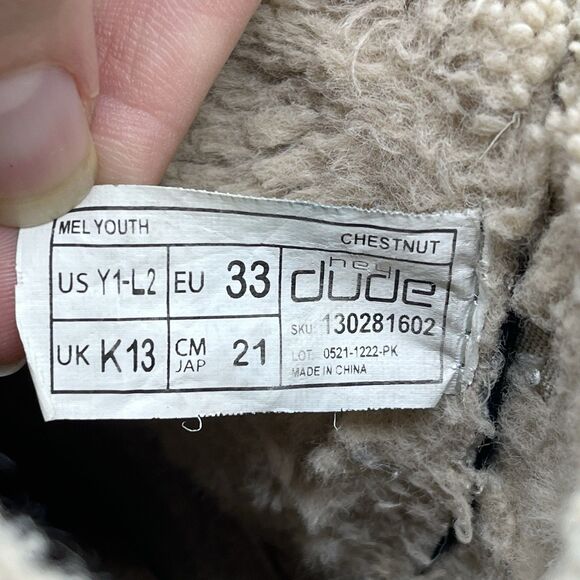 Hey Dude Mel youth bootie size 1Y / Ladies 2 'chestnut' brown leopard print - Picture 6 of 7